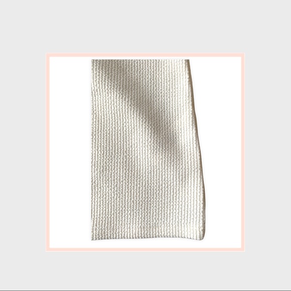 Kensie cream high neck stretchy loose bell sleeved tunic sweater. - Picture 7 of 8